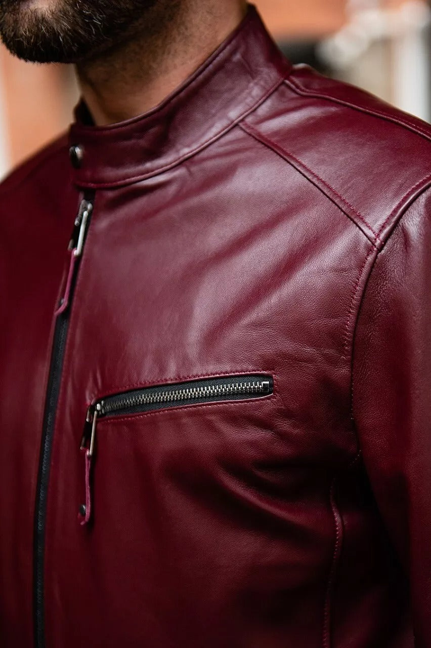 Mens Biker Leather Jacket