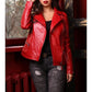 Custom Slim-Fit Red Motorcycle Biker