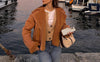 Womens Suede Jacket Bomber Jacket