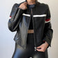 Women Vintage Slim Fit Black Jacket Distressed Biker Jacket