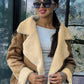 Women's Sheepskin Suede Leather Long Fur Coat