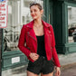 Women Red Biker Jacket